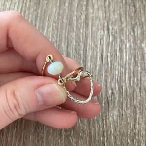 💫 Lot de deux bagues en acier inoxydable